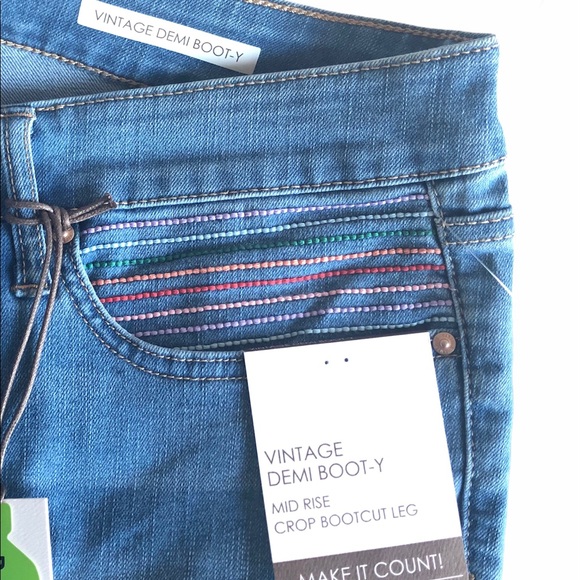 Vintage America Demi Boot-y Mid Rise Crop Bootcut - Picture 6 of 7